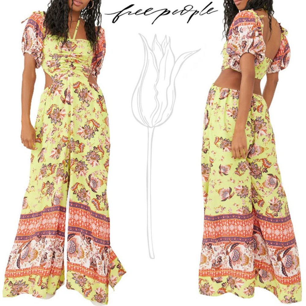 Free People Bali Citrus Skies Jumpsuit
